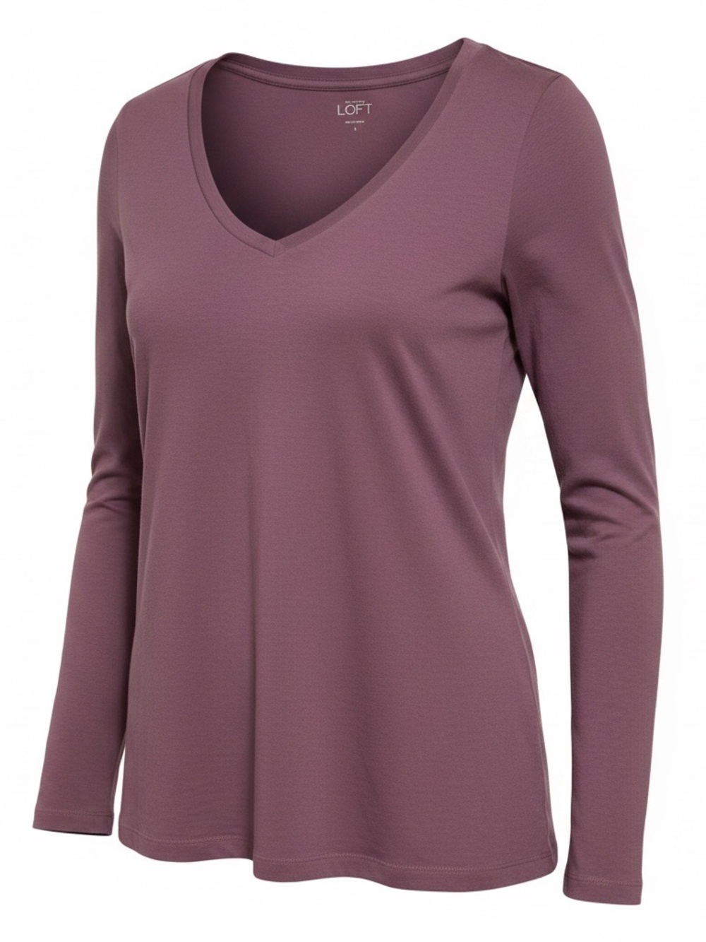 Ann Taylor LOFT Dusty Mauve Long Sleeve Top In Women's Size L
